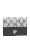 Gucci Marmont Petite Gg Canvas Wallet In Blue