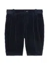 Gucci Corduroy Velvet Pant With Patch In Blue