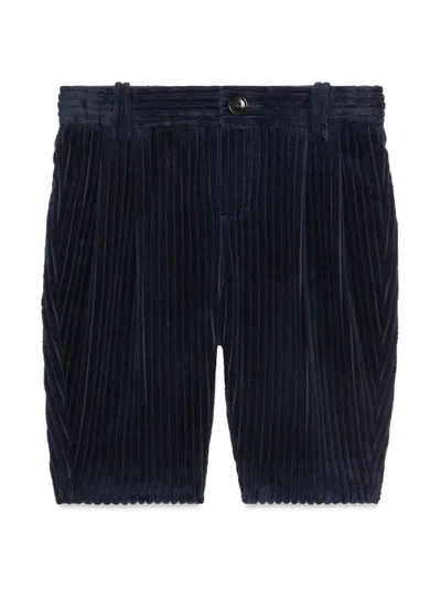 Gucci Babies' Corduroy Velvet Pant With Patch In Blue