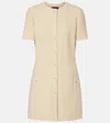 Gucci Double G Wool-blend Tweed Minidress In Neutral