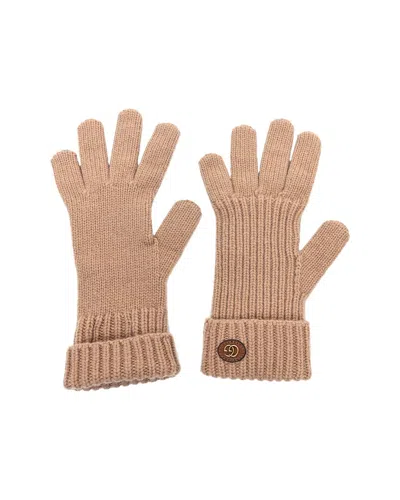 GUCCI GUCCI DOUBLE G WOOL GLOVES M (AUTHENTIC PRE-LOVED)