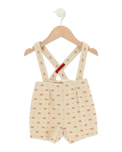 Pre-owned Gucci Double G Wool Overalls In Cream In White