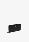 Gucci Double G Zip-around Leather Wallet In Black