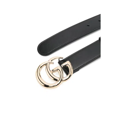 Gucci Double G-buckle Leather Belt In Red