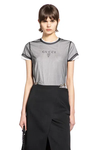 Gucci Double Layered Jersey T-shirt In Multi