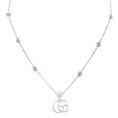 Pre-owned Gucci Double Mop Necklace In Silver