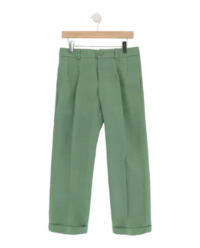 Pre-owned Gucci Double Pleated Trousers In Green