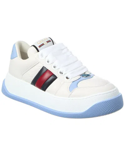 Gucci 42mm Screener Leather Sneaker In White