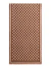 Gucci Double Side 'gg' Wool Scarf In Brown