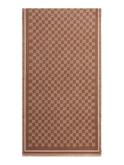 GUCCI DOUBLE SIDE "GG" WOOL SCARF