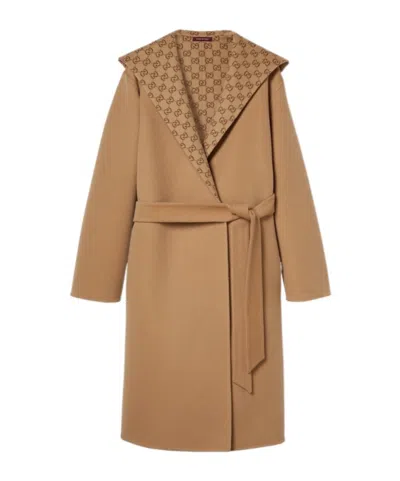 GUCCI GUCCI REVERSIBLE GG STRAIGHT HEM COAT