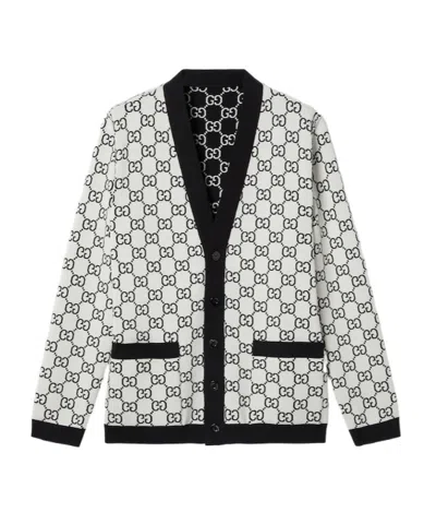 GUCCI GUCCI MONOGRAMMED BUTTON-UP CARDIGAN