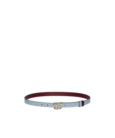 Gucci Double-sided Narrow Belt In Gray
