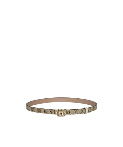 Gucci Double-sided Thin Waist Belt In Nude