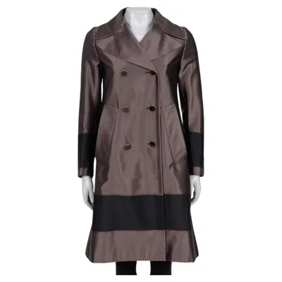 Pre-owned Gucci Double-breasted A-line Coat - It 40 / S In Black