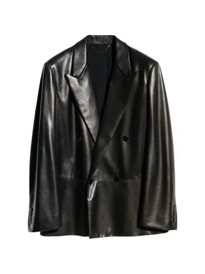 Gucci Double-breasted Oversized-fit Jacket In Black