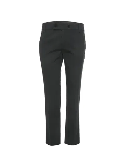 Pre-owned Gucci Double-button Straight-leg Trousers In Black