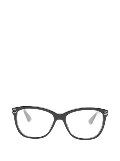 Gucci Double-g Cat-eye-frame Glasses In Gray