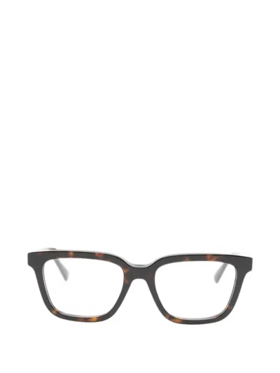 Gucci Double-g Square-frame Glasses In Brown