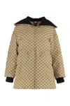 Gucci Down Jacket In Gg Fabric In Multi