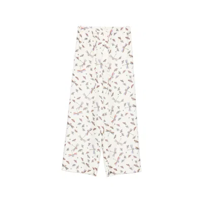 Gucci Dragonfly-print Trousers In Neutral