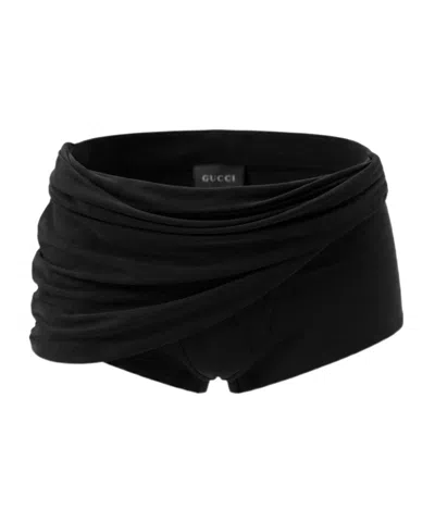 Gucci Draped Shorts In Black