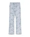 Gucci Polyester Pant With All-over Print And Elastic Waistband In White