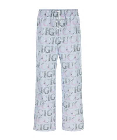 GUCCI GUCCI ALLOVER PRINTED DRAWSTRING TROUSERS