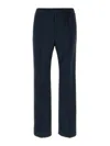 Gucci Embroidered Drawstring Pants In Blue