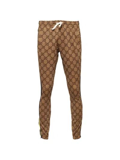 Pre-owned Gucci Drawstring-fastening Track Pants In Brown