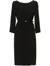 Gucci Women Silk Cady Mid-lenght Dress In Black