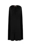 Gucci Black Acetate Blend Fabric Evening Dress In Black