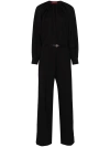 Gucci Wool-blend Jumpsuit In Black  