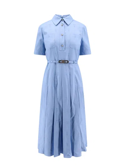 Gucci Cotton Dress In Blue