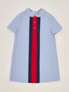 Gucci Cotton Poplin Dress In Celeste