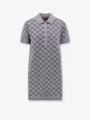 Gucci 'gg Shadow' Mini Polo Dress In Grey