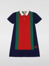 GUCCI DRESS GUCCI KIDS COLOR BLUE,F91076009