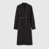 Gucci Cotton Poplin Dress With Horsebit Belt