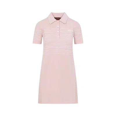 Gucci Compact Mini Polo Dress In Multicolor