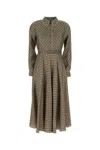 Gucci Gg Supreme-print Silk Midi Dress In Printed