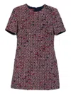 Gucci Textured Wool Dress Featuring Signature Buttons In Red
