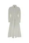 Gucci Midi A-line Dress Long Sleeves In White