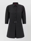 Gucci Womens Horsebit Long-sleeves Wool Mini Dress Ardesia Grey In Black