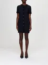 Gucci Buttoned Mini Dress In Blue