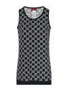 Gucci Women Embroidered Stretch Wool Blend Mini Dress In Multi