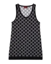 Gucci Gg Wool Jacquard Mini Dress In Multi