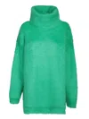 Gucci Mohair-blend Mini Sweater Dress Women In Blue