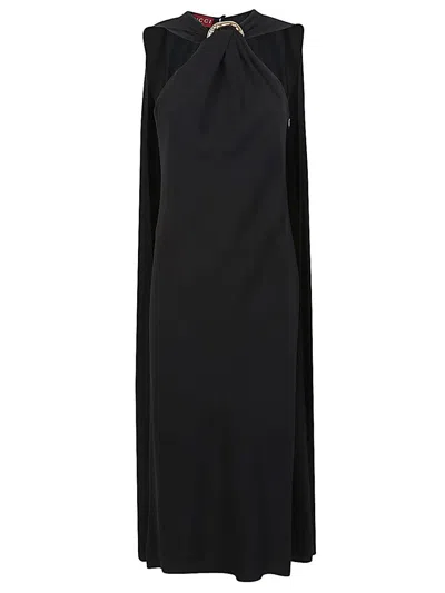 Gucci Dresses Black In Animal Print