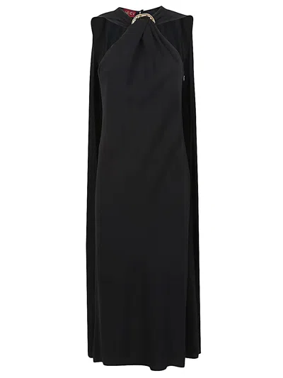 Gucci Dresses Black In Animal Print