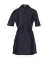 Gucci Horsebit Belted Denim Minidress In Blue